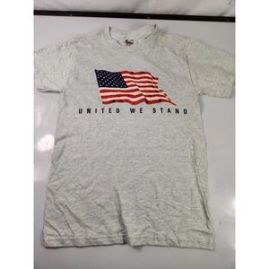 Fruit of the Loom Heavy Cotton Small Gray Tee Graphic Print Short Sleeve